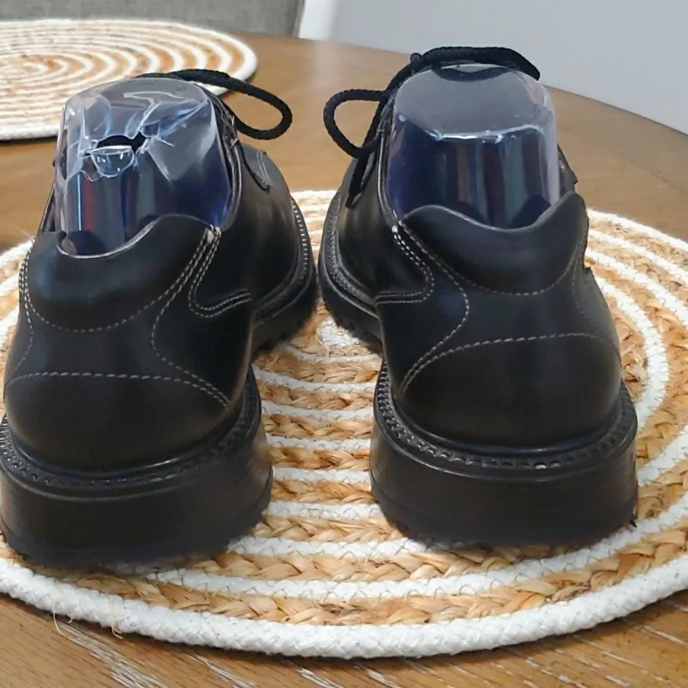 BASS Messanger Black Leather Lace-up Casual Shoes, Nwot 7.5